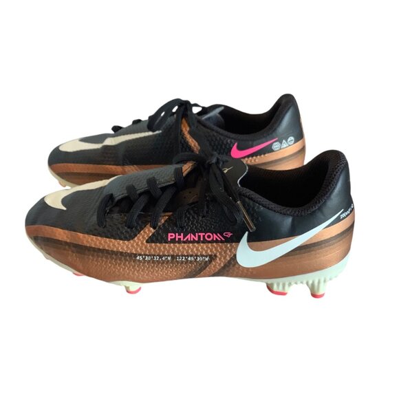 Nike Phantom GT2 Academy DF Soccer Cleats Youth Sizy 1 Black/Brown - Picture 5 of 9